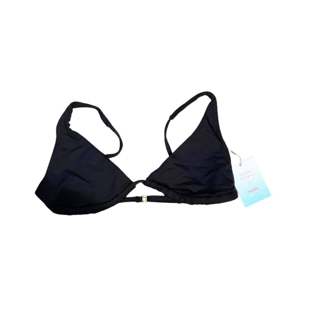 NWT Andie Swim x Demi Moore - The Tropez Top in Black with Gold Accents